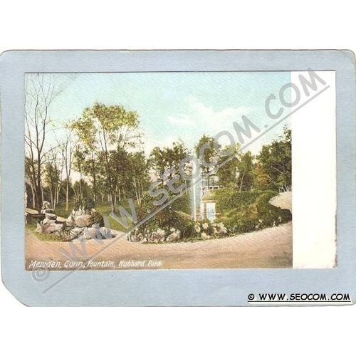 CT Meriden Postcard Fountain Hubbard Park ct_box3~1253