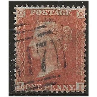 1857 SG33 1d Orange-Brown Perf 14 Wmk Large Crown Good/Fine Used . .. .