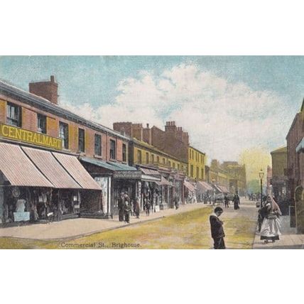 Commercial Street Brighouse Dress Mantle Makers Shop Robe Lady Antique Postcard