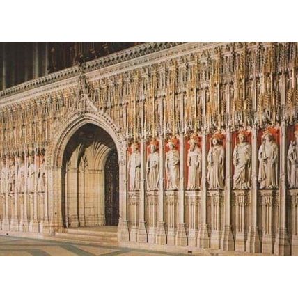The Choir Screen York Minster Yorkshire Mint Photo Postcard