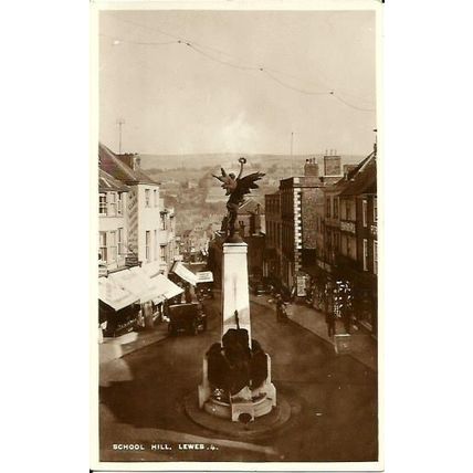 Sussex LEWES School Hill Postcard (Norman 4)