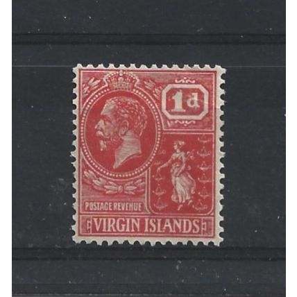 BritishVirginIslands.SG87 1d Rose-Carmine.Mounted Mint.Dec24