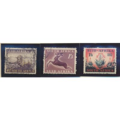 South Africa Stamps Scott #195 To 197, Used