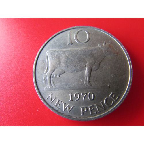1970 GUERNSEY TEN NEW PENCE FREE POST. W