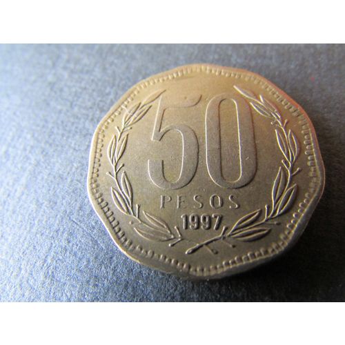 1997 CHILE FIFTY PESOS FREE POST. ZB