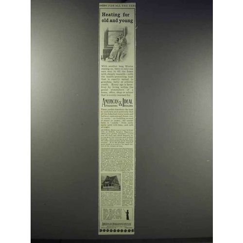 1913 American Radiators & Ideal Boilers Ad - Old Young