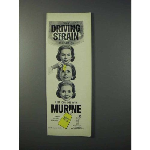 1963 Murine Eye Drops Ad - Driving Strain