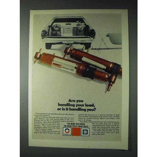 1973 GM Delco Pleasur-Lift Shocks Ad - Handling Load