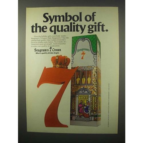 1980 Seagram's 7 Crown Whisky Ad - Quality Gift