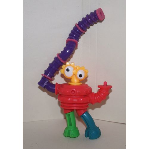 1997 McDonalds Nickelodeon Tangle #3 Dark Orange Twist A Zoid with Piece