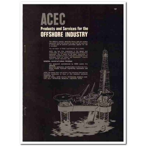 Ateliers Constructions Electriques 1985 Vintage Catalog Oil Offshore
