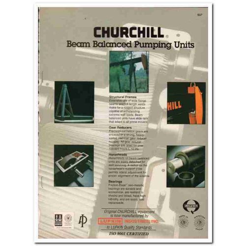 Lufkin Industries Inc 1993 Vintage Catalog Oil Pumping Units Churchill