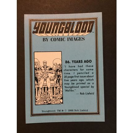 Youngblood trading card #86, excellent condition!