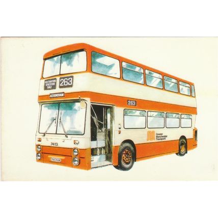 Greater Manchester Transport Double Decker Postcard (B1238)