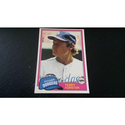 1981 Topps Card # 104 Terry Forster Very Good-Excellent (4) Los Angeles Dodgers