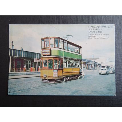 Glasgow Corporation Standard Tram No.156 Postcard
