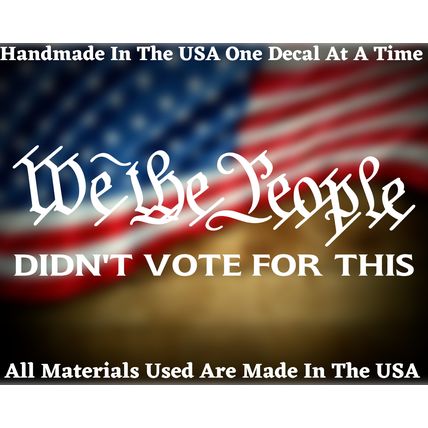 We The People Didn't Vote For This Vinyl Car Window Sticker USA Seller