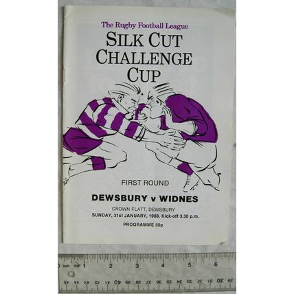 1988 programme Dewsbury v. Widnes, Silk Cut Challenge Cup First Round