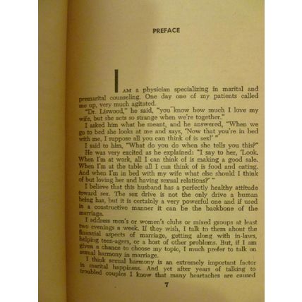 A MARRIAGE DOCTOR SPEAKS HER MIND ABOUT SEX by REBECCA LISWOOD MD 1961