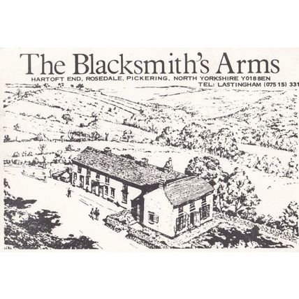 The Blacksmiths Arms Rosedale Pickering Vintage Yorkshire Advertising Postcard