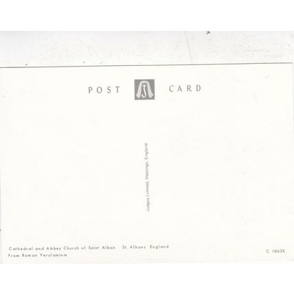 St Albans Cathedral and Abbey church Postcard unused VGC