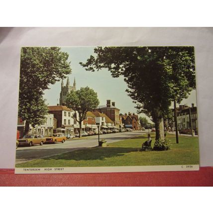 HIGH STREET, TENTERDEN, KENT unused vintage postcard by Judges C 3936 =
