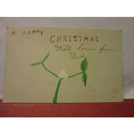 CHRISTMAS EVE, 1908 CHIPPENHAM postmark WILTSHIRE home-made antique postcard /