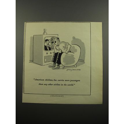 1955 American Airlines Advertisement - Cartoon by Jerry Marcus