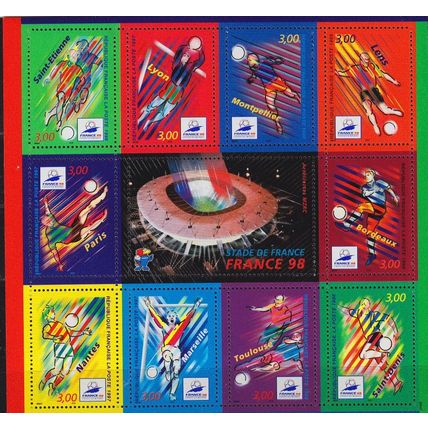 FRANKREICH FRANCE [1998] MiNr 3270-71 Block 17 ( **/mnh ) Fußball