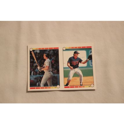 Carney Lansford/Gary Gaetti 1989 Topps Stickers NO.170/289 Stickerback Glenn Dav