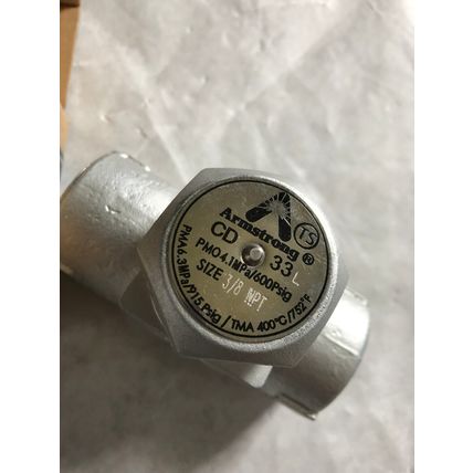 NEW ARMSTRONG 3/8 CD-33L,3/8" CD33L NPT, 600 psi, Disc STEAM Trap,AY