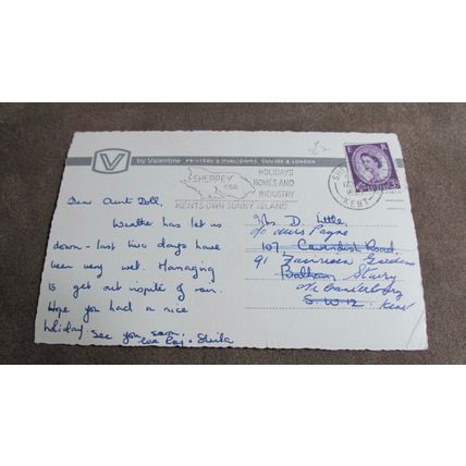 1960s Valentine Postcard - Greetings from Isle of Sheppey / Scenes, Kent