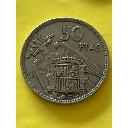 Umlaufmünze Spanien 50 Pesetas 1957 im Stern 58