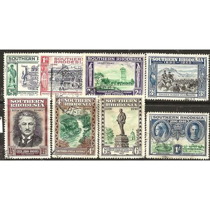 Southern Rhodesia 1940 BSA Golden Jubilee Set SG53-60 Fine Used .