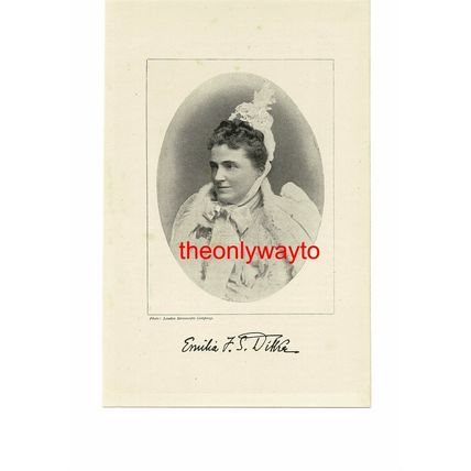 Lady Dilke, Author, Trade Unionist & Feminist, Book Illustration (Print), 1895