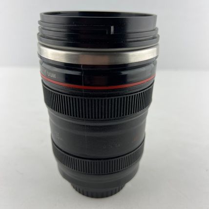 Photographer Camera Lens Coffee Travel Mug Stainless Steel Black