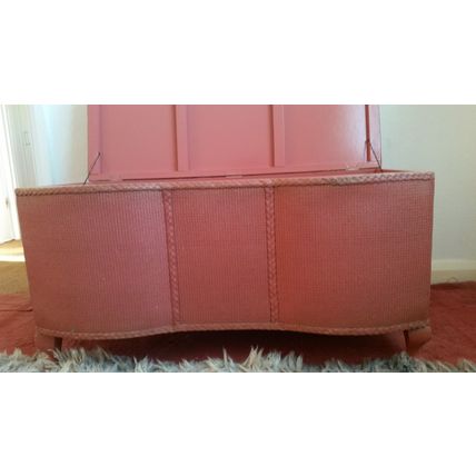 Vintage 1950's Large Wicker Look Blanket Box
