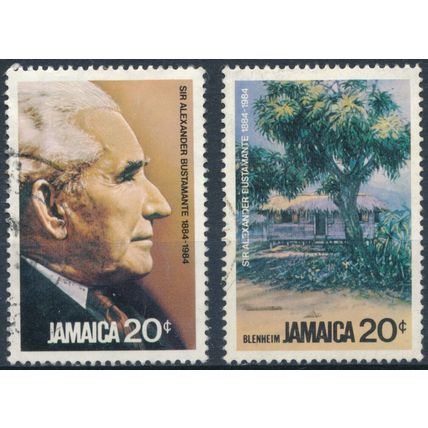 Birth Centenary Sir Alexander Bustamante - Jamaica 1984 - F H - SG 594/5