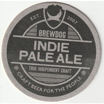 BEER MAT - BREWDOG - INDIE PALE ALE - (Cat 057) - (2018)