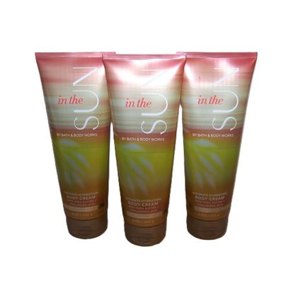 In The Sun Body Cream 8 oz Bath & Body Works 3 Pack