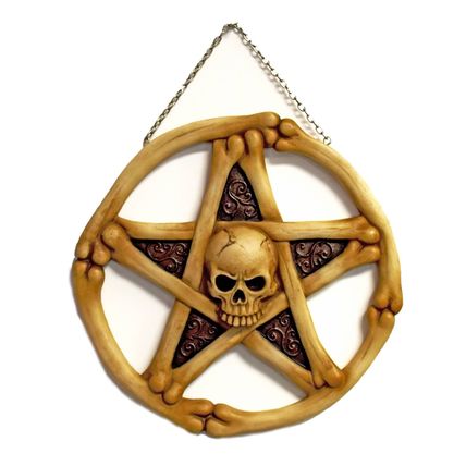 Skull Pentagram Wall Plaque