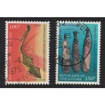 Ivory Coast Musical Instruments 2v 1979 Canc SG#603-604 MI#D611-E611