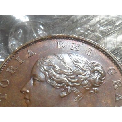 1853 Victoria half-penny.