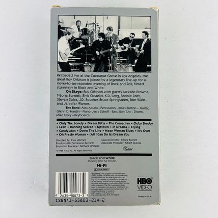 Roy Orbison and Friends - A Black and White Night VHS Video Tape