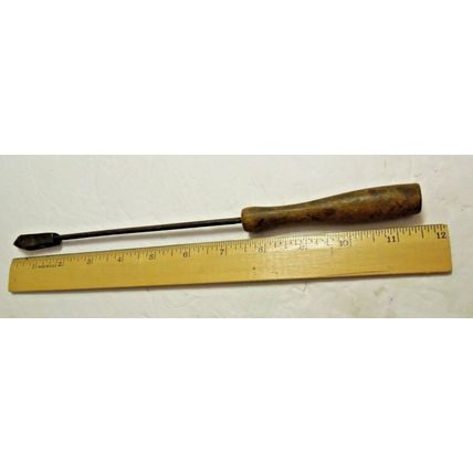 Vintage SOLDERING IRON with wood handle 12”