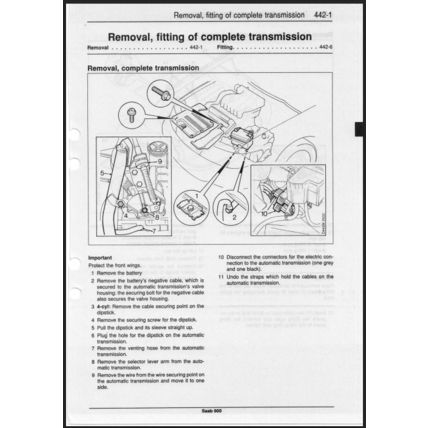 Saab 900 Automatic Transmission Workshop Manual 1994 199321564 PDF