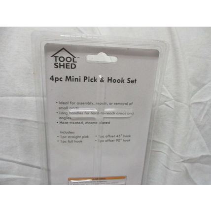 4 Pc Mini Pick and Hook Set O-Ring Seal Puller Tool Remover Extractor