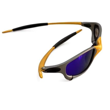 X-Metal Juliet 24k Gold Sunglasses Dark Blue lenses