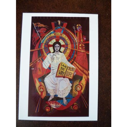 Christ in Majesty Metropolitan Cathedral Liverpool used colour postcard Art