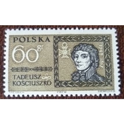 Poland 1961 Famous Poles Tadeusz Kosciuszko 60g mint stamp SG1230